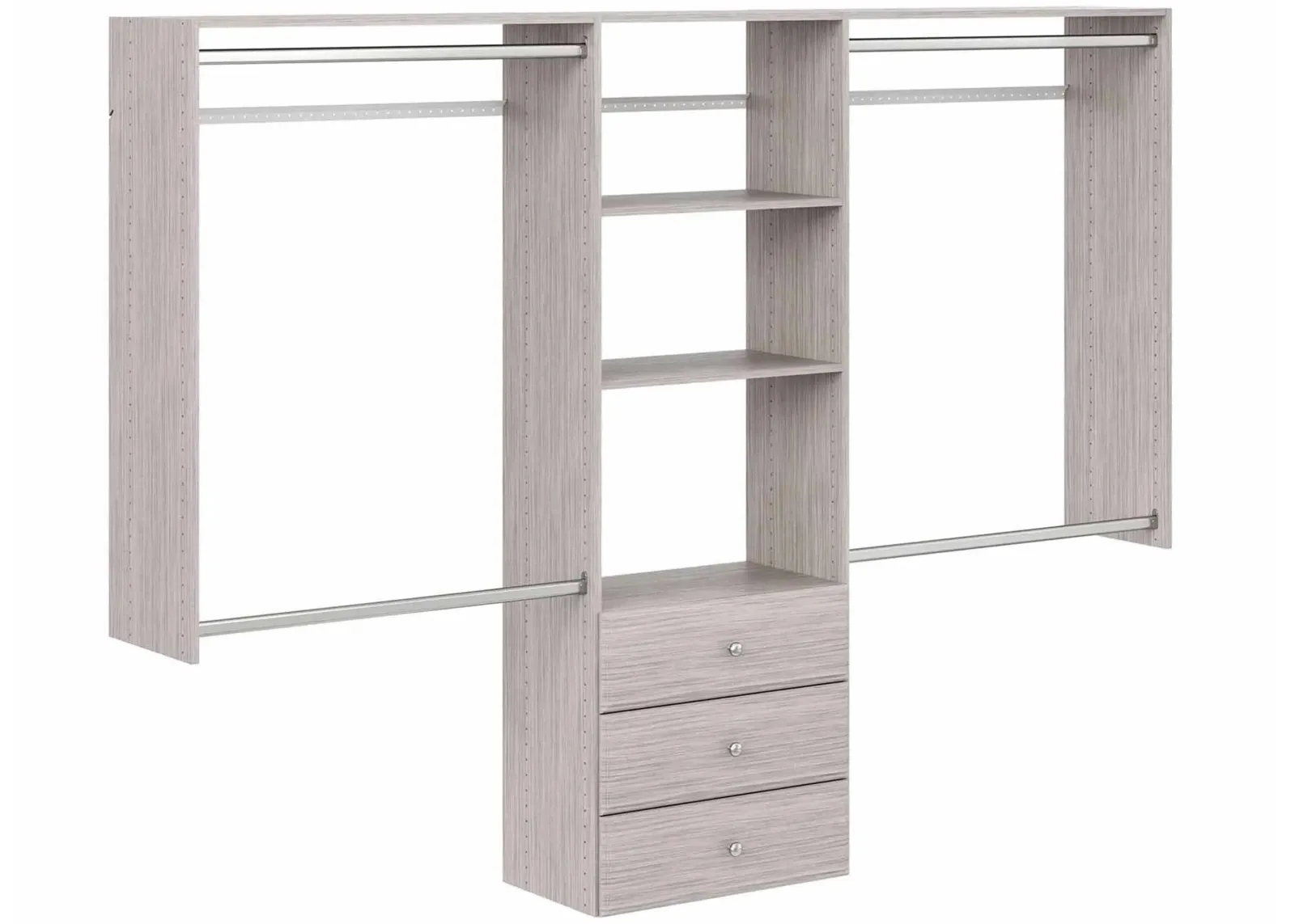 Allen Deluxe Pro Closet Kit with Drawers in Weathered Gray by Easy Track