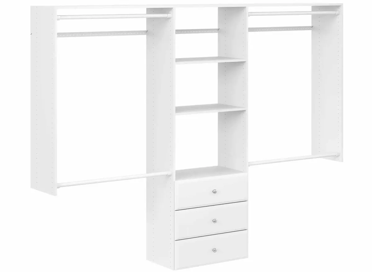 Allen Deluxe Pro Closet Kit with Drawers in White by Easy Track