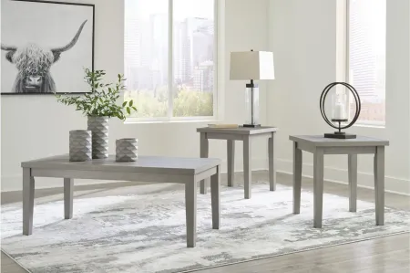 Loratti Table- Set of 3 in Gray by Ashley Express