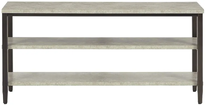 Shybourne Sofa Table in Gray/Aged Bronze by Ashley Express