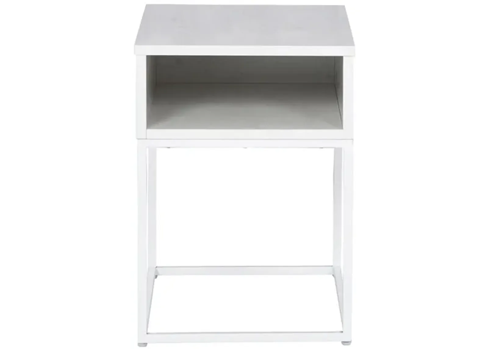 Deznee End Table in White by Ashley Express