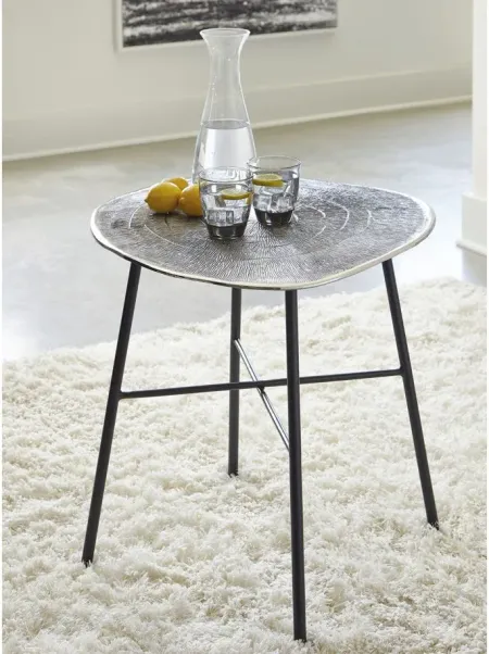 Laverford End Table in Chrome/Black by Ashley Express