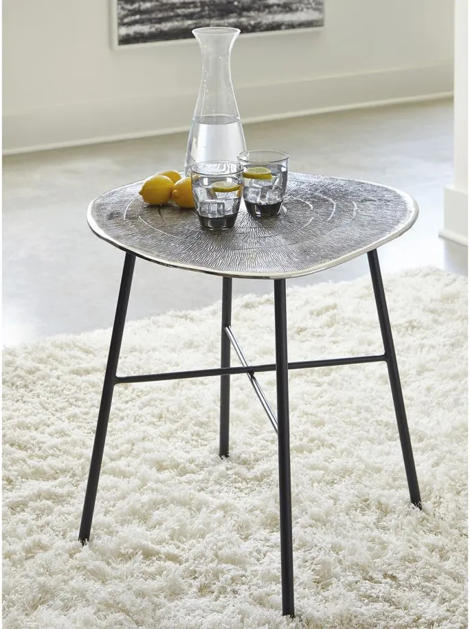 Laverford End Table in Chrome/Black by Ashley Express