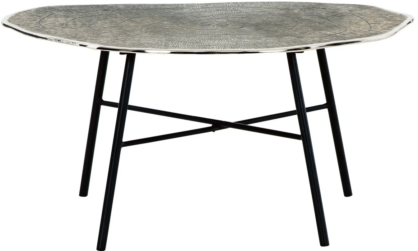 Laverford Coffee Table in Chrome/Black by Ashley Express