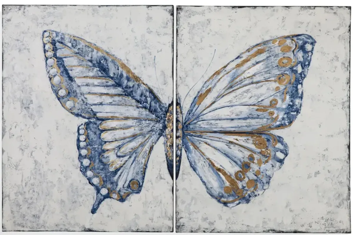 Blue Butterfly Canvas Wall Art