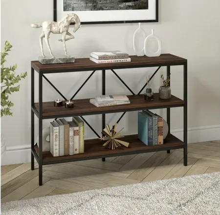 Kira Console Table in Blackened Bronze/Alder Brown by Hudson & Canal