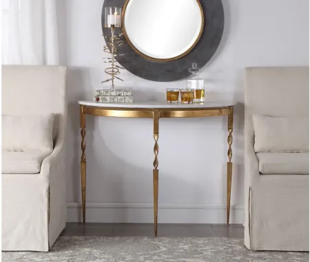 Imelda Console Table in Gold by Uttermost