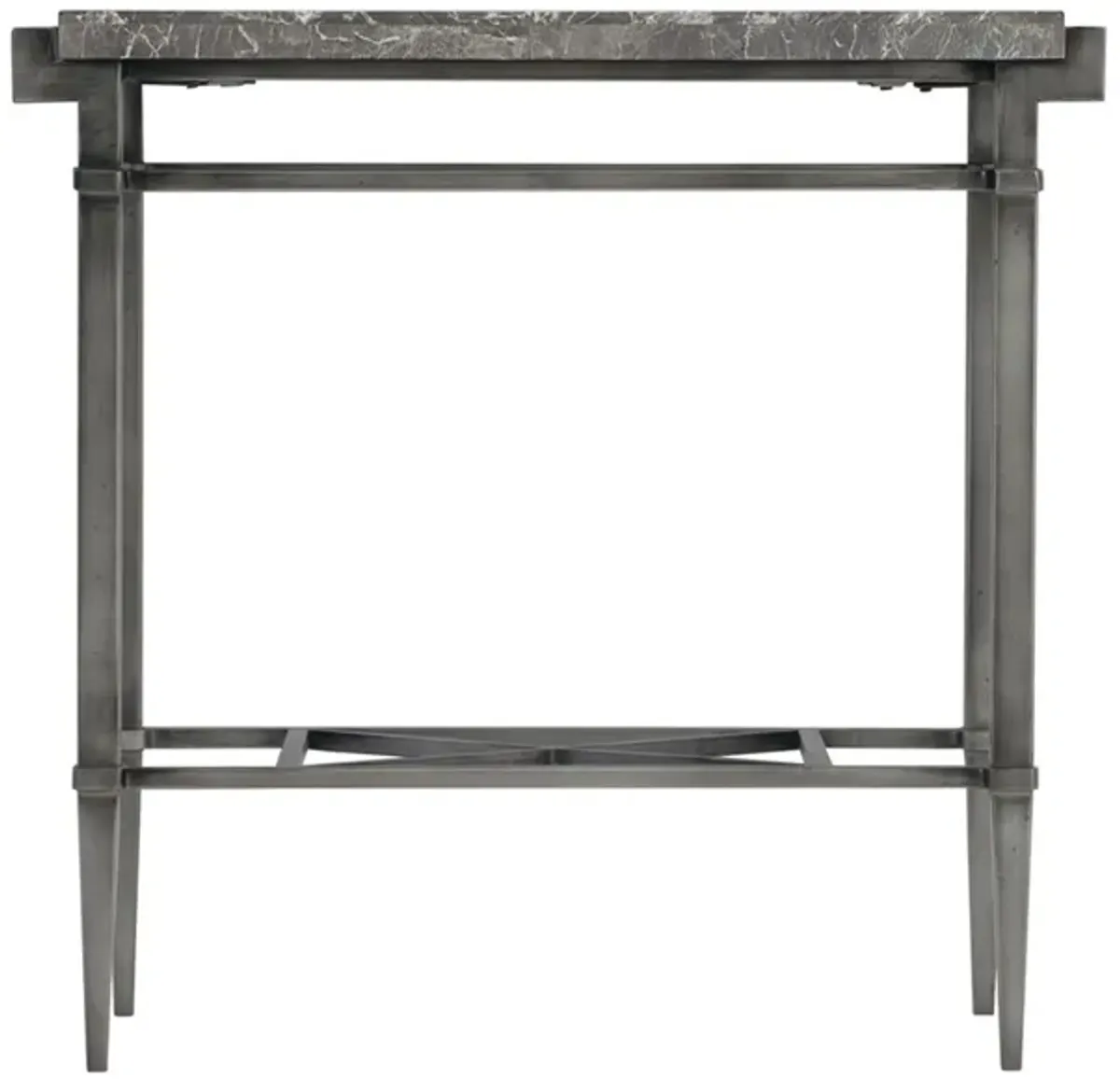 Mariposa Sofa Table in Antique Pewter by Bernhardt