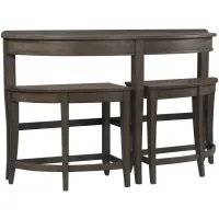 Blakely Sofa Table w/ Stools in Sable by Aspen Home