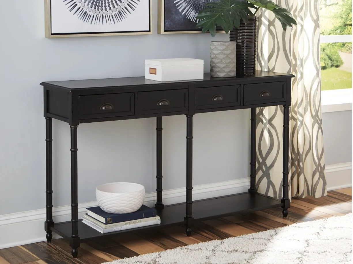 Eirdale Console Table in Black by Ashley Express