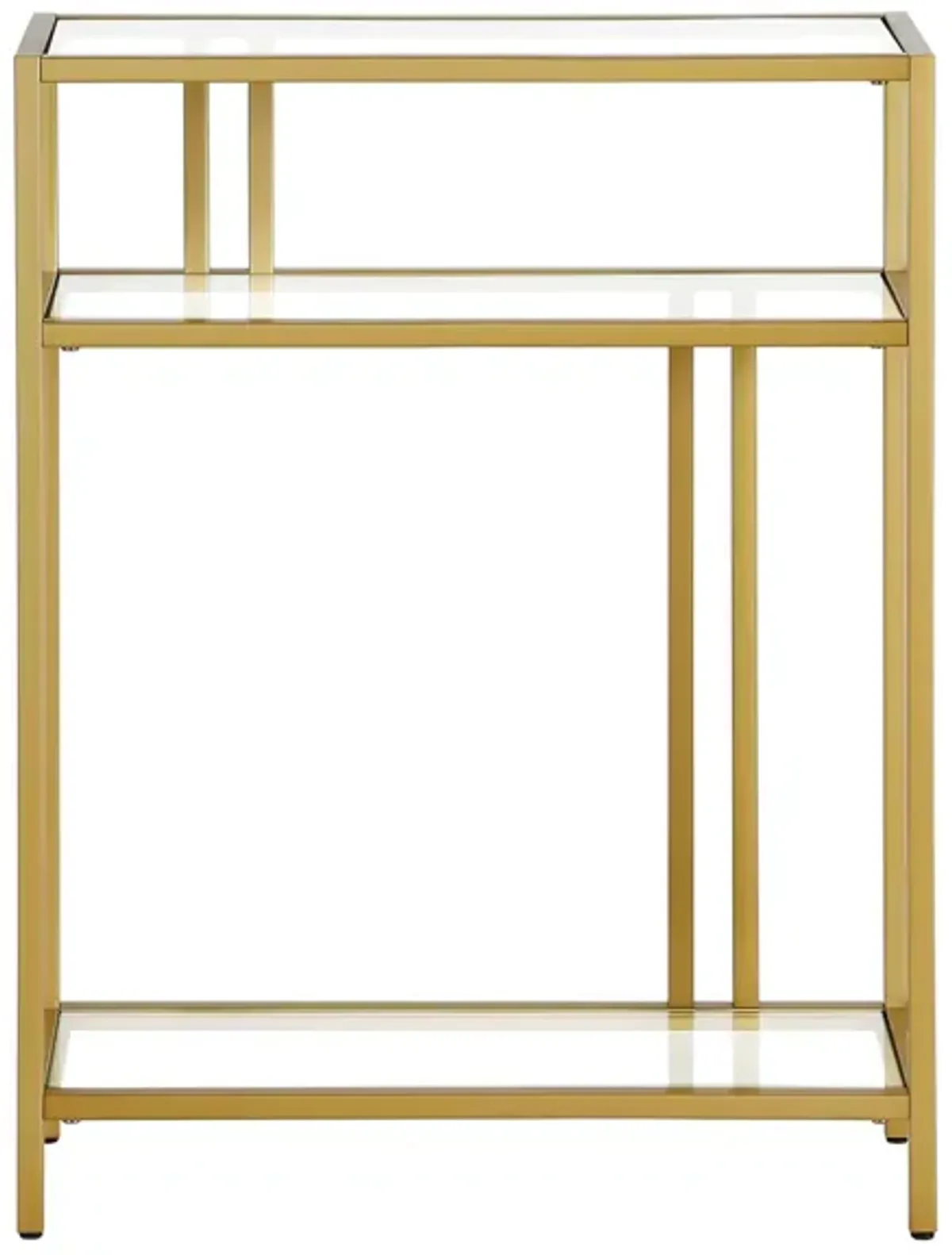 Lee 22" Console Table with Glass Shelves