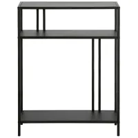 Lee 22" Console Table with Metal Shelves in Blackened Bronze by Hudson & Canal