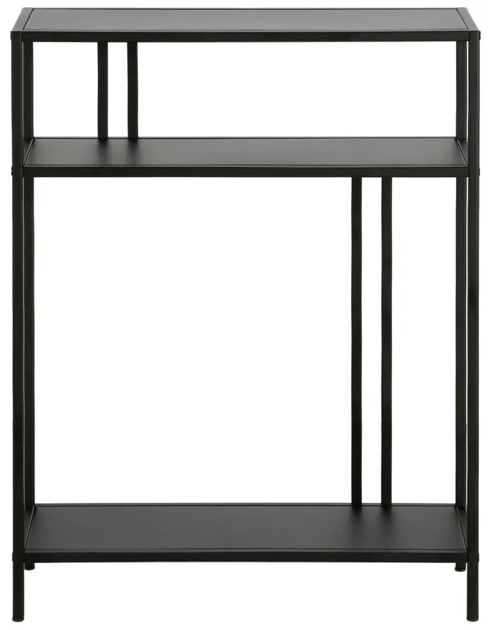 Lee 22" Console Table with Metal Shelves in Blackened Bronze by Hudson & Canal