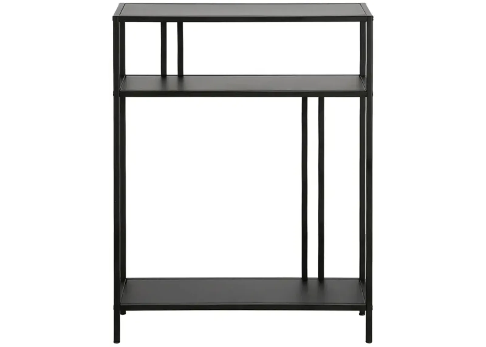 Lee 22" Console Table with Metal Shelves in Blackened Bronze by Hudson & Canal