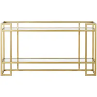 Macy Console Table in Brass by Hudson & Canal