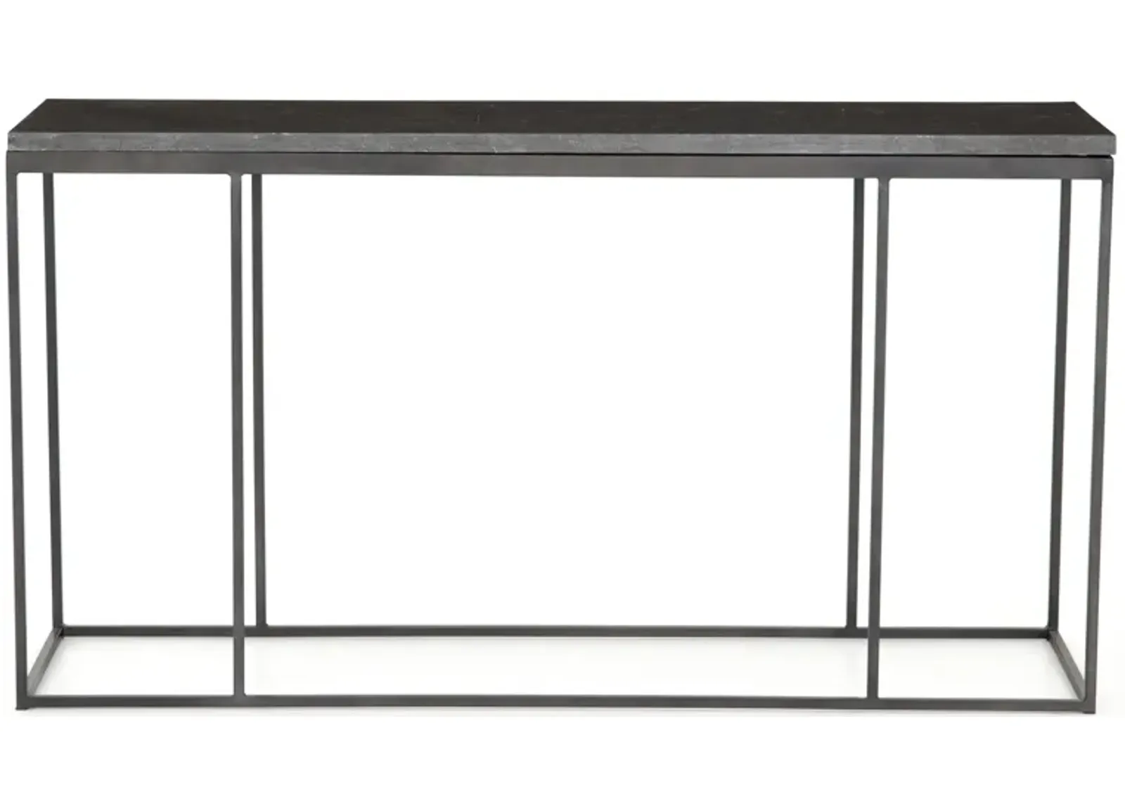 Hughes Rectangular Console Table in Bluestone/Gunmetal by Four Hands