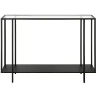 Fable 42" Console Table with Metal Shelf in Blackened Bronze by Hudson & Canal