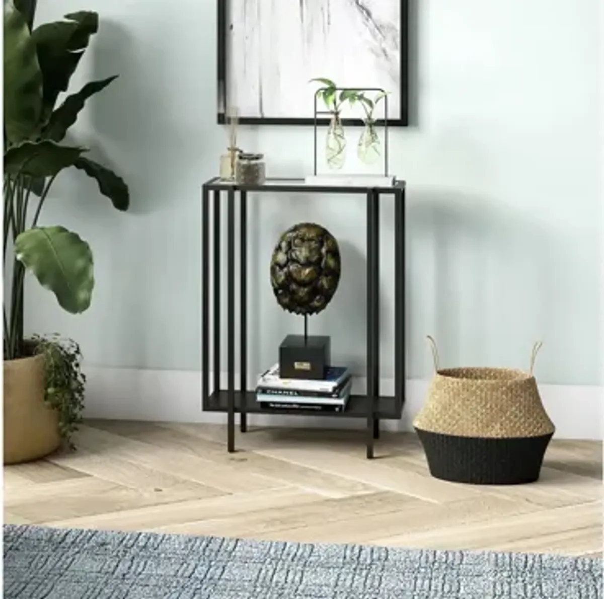 Fable 22" Console Table with Metal Shelf