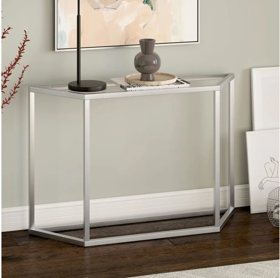 Melissa 44" Silver Console Table in Silver by Hudson & Canal