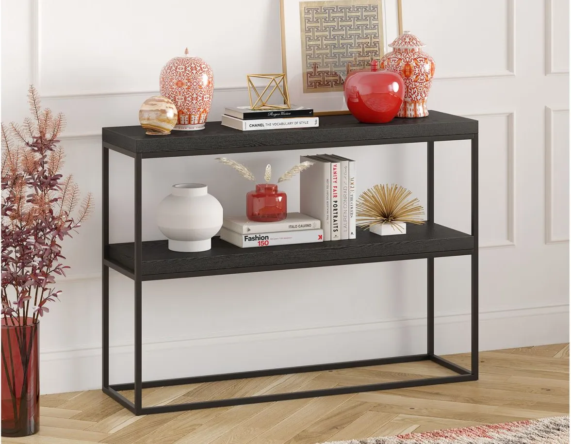 Edna Brook Console Table in Black Grain by Hudson & Canal