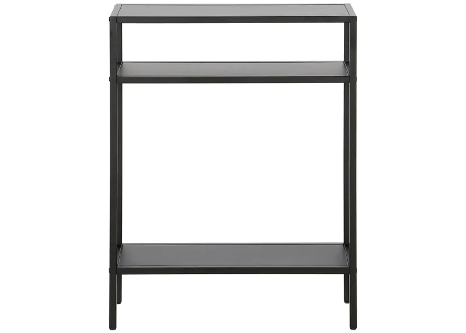 Owen 22" Console Table with Metal Shelves in Blackened Bronze by Hudson & Canal