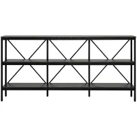 Kira Lane Console Table in Blackened Bronze/Black Grain by Hudson & Canal