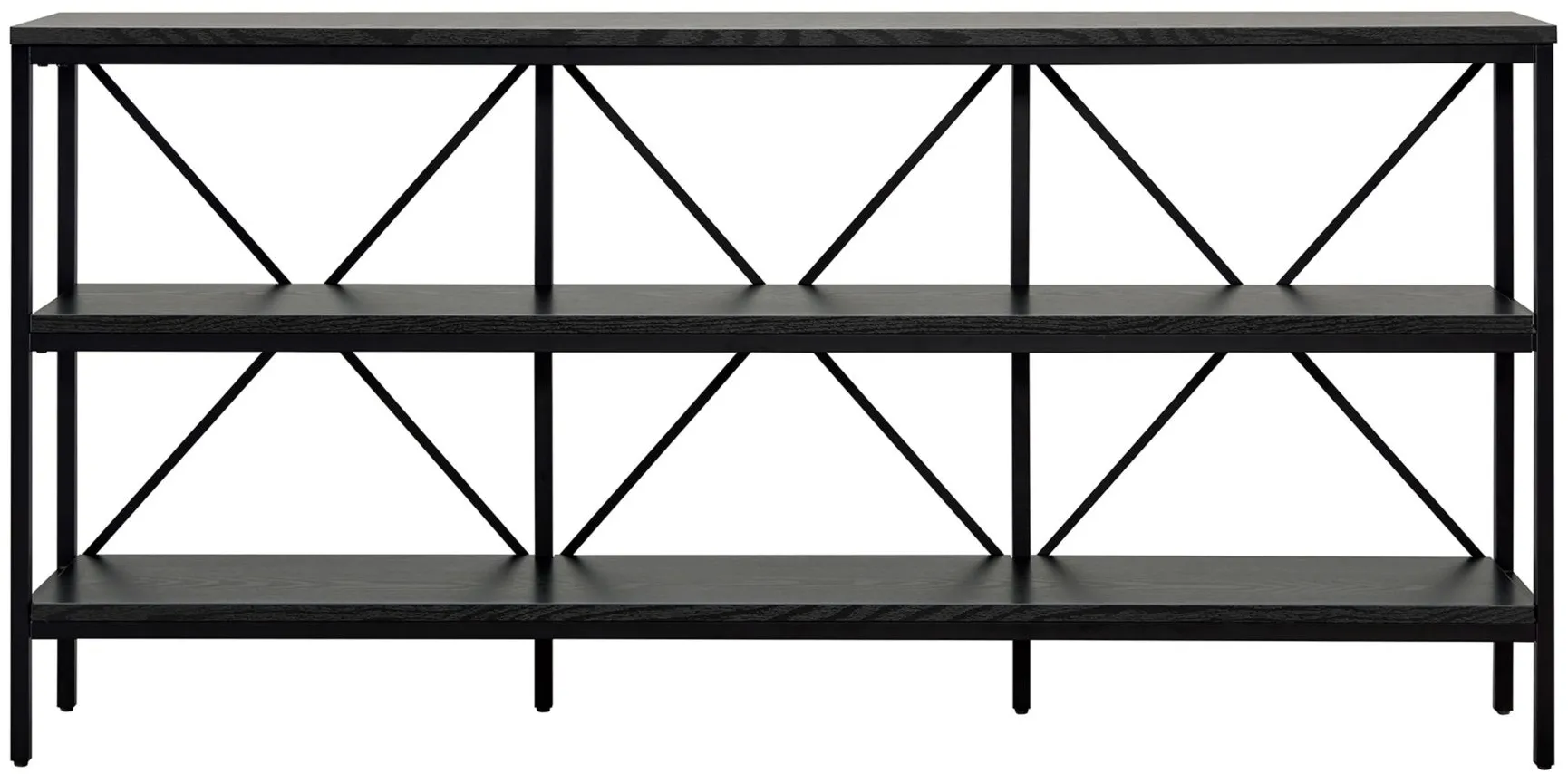 Kira Lane Console Table in Blackened Bronze/Black Grain by Hudson & Canal