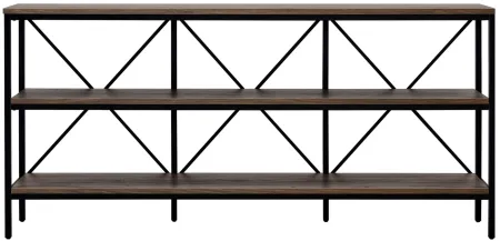 Kira Lane Console Table in Blackened Bronze/Alder Brown by Hudson & Canal