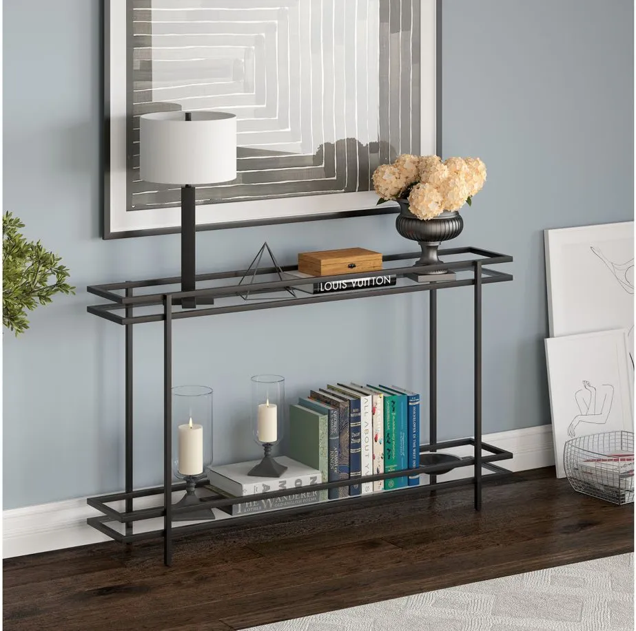 Clifton Console Table in Blackened Bronze by Hudson & Canal