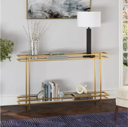 Clifton Console Table in Brass by Hudson & Canal