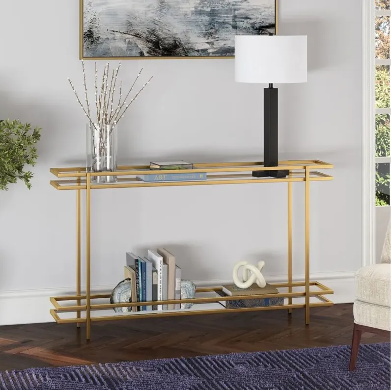 Clifton Console Table in Brass by Hudson & Canal