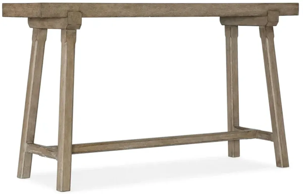 Commerce & Market Splayed Leg Console in Natural light wood finish by Hooker Furniture