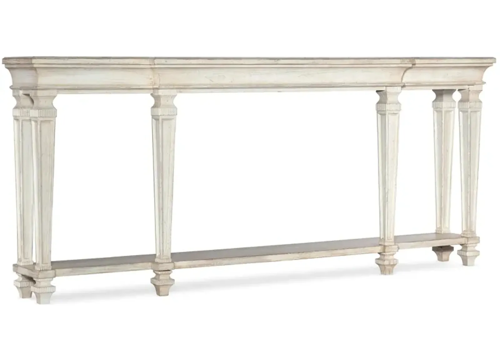 Traditions Console Table in Magnolia: a soft white finish by Hooker Furniture