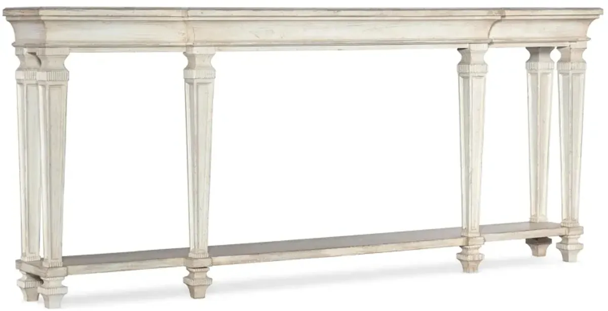 Traditions Console Table in Magnolia: a soft white finish by Hooker Furniture