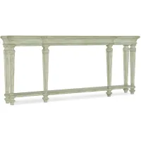 Traditions Console Table in Pistachio, a muted accent finish with a subtle green hue by Hooker Furniture