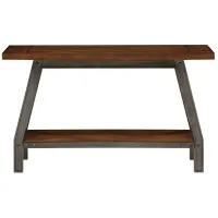 Dayton Sofa Table in 2-tone finish (Rustic brown & gunmetal) by Homelegance