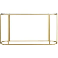 Santana 54" Console Table in Brass by Hudson & Canal