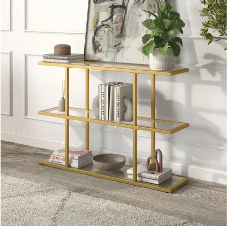 Walker Console Table in Brass by Hudson & Canal