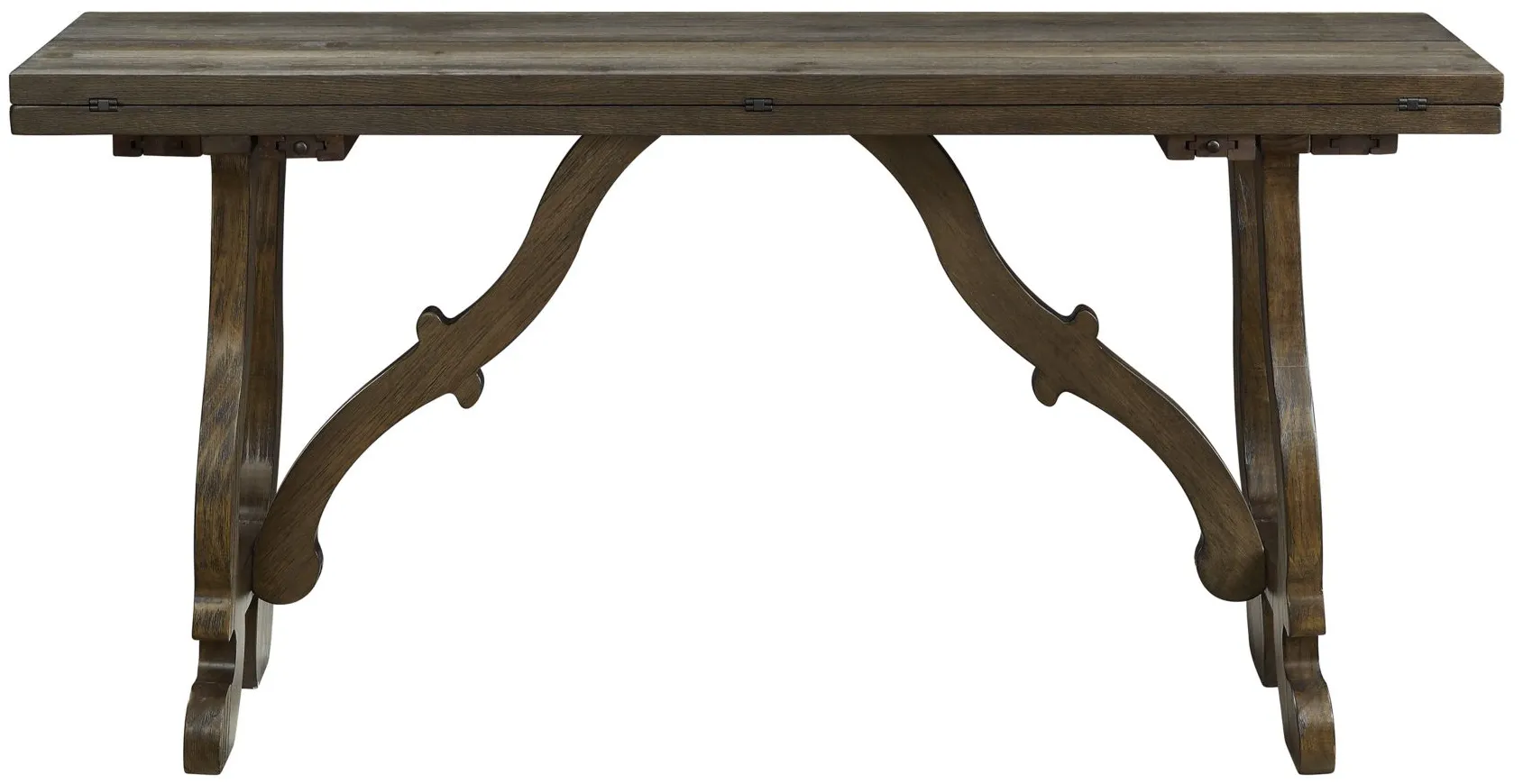 Kathleen Rectangular Fold-Out Console Table in Orchard Brown by Coast To Coast Imports