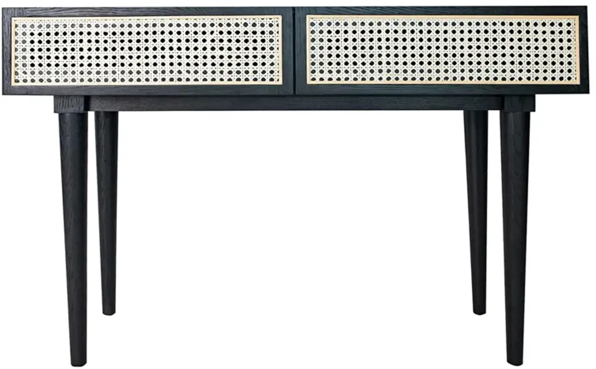 Cane Rectangular Console Table