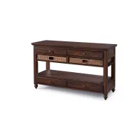 Cottage Lane Wood Sofa Table in Coffee by Magnussen Home