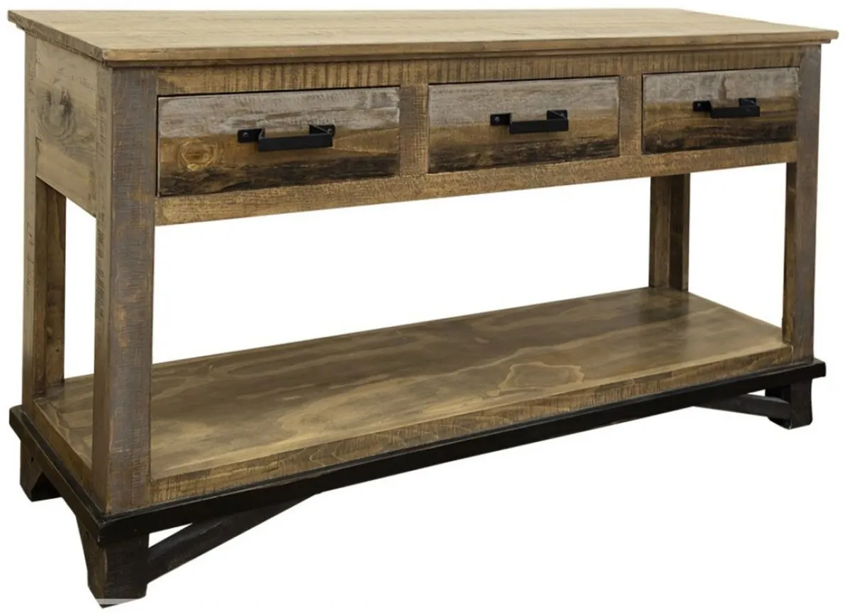 Loft Rectangular Sofa Table in Gray/Brown by International Furniture Direct
