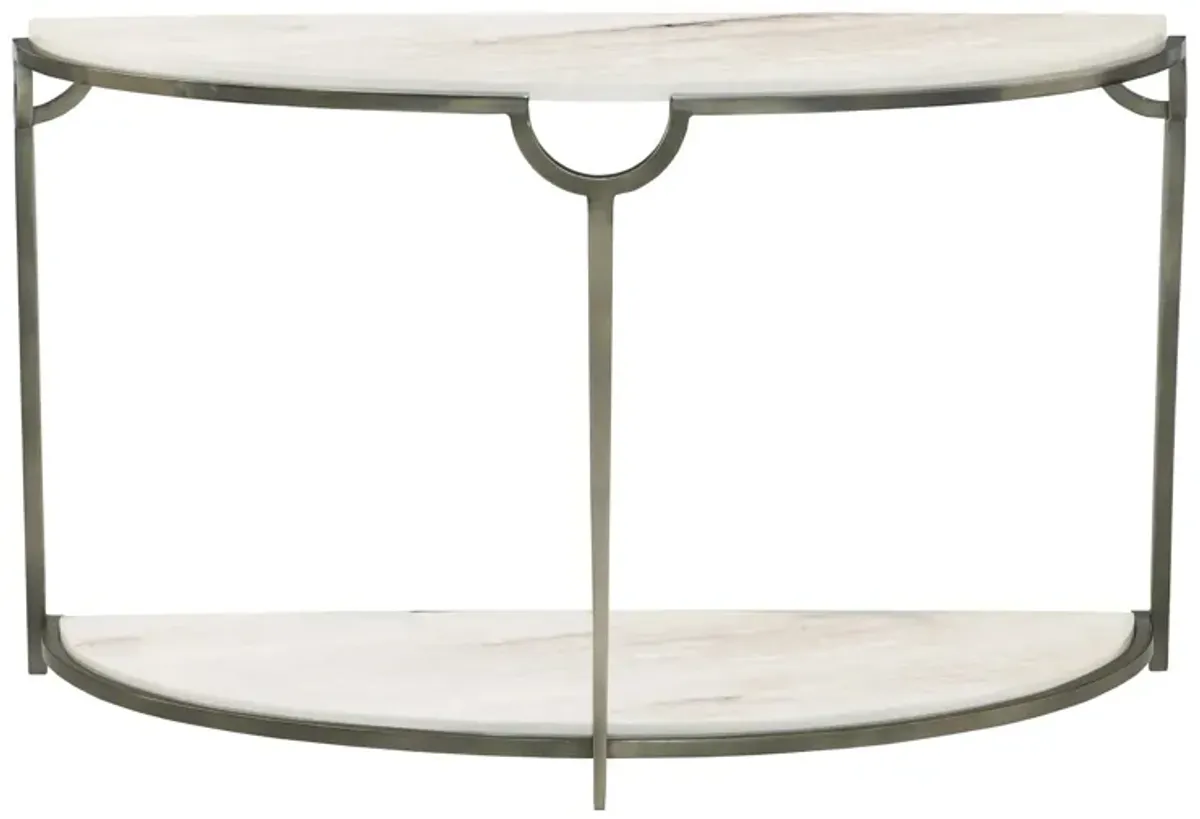 Morello Console Table in Nickel by Bernhardt