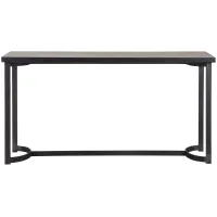 Basuto Console Table in light gray/aged steel by Uttermost
