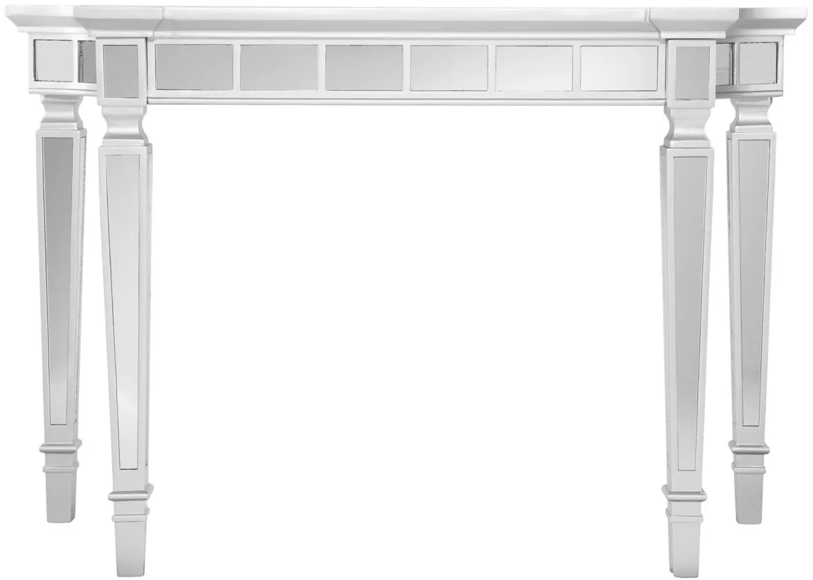 Fareham Mirrored Console Table in Silver by SEI Furniture