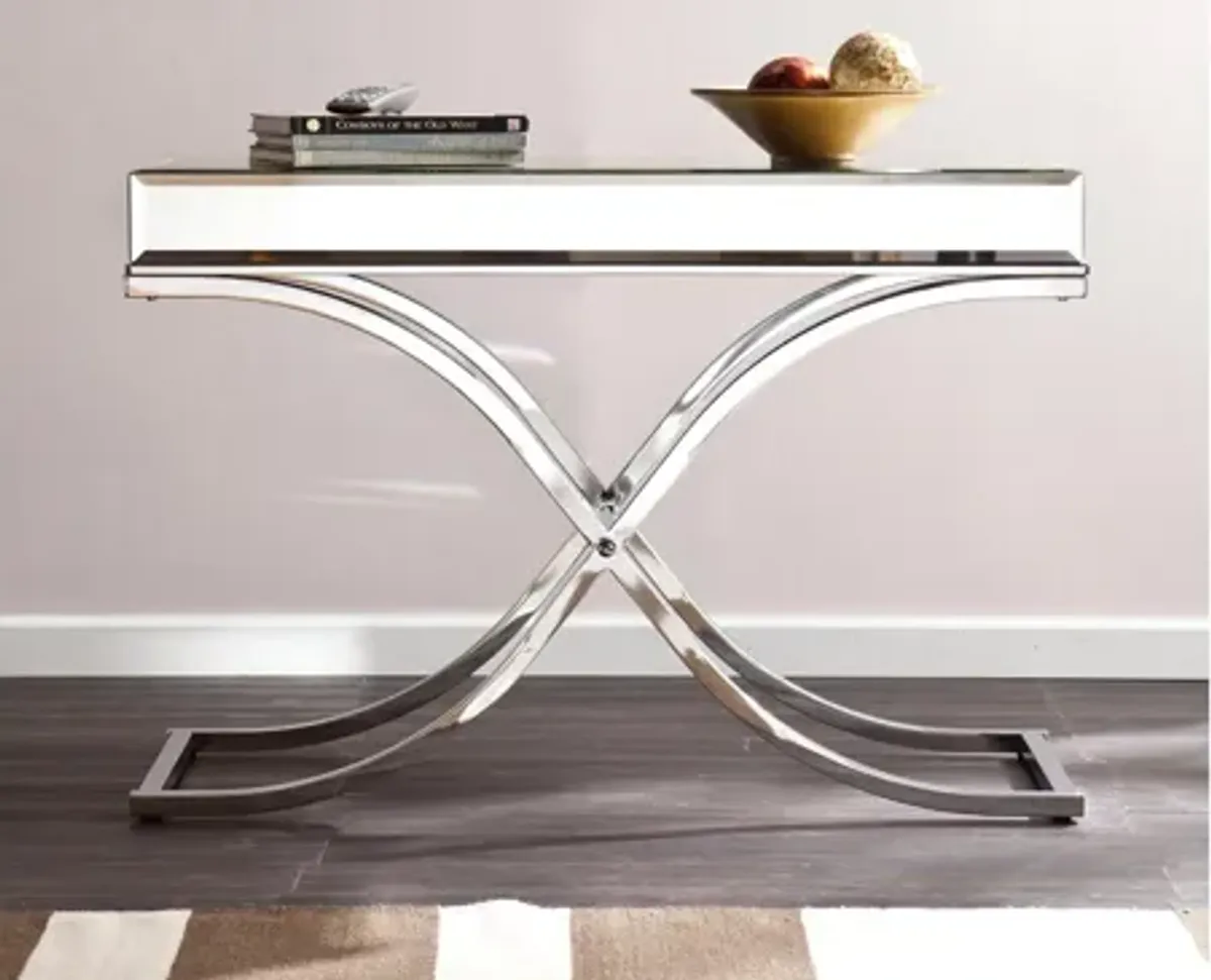 Farrell Chrome/Mirror Console Table