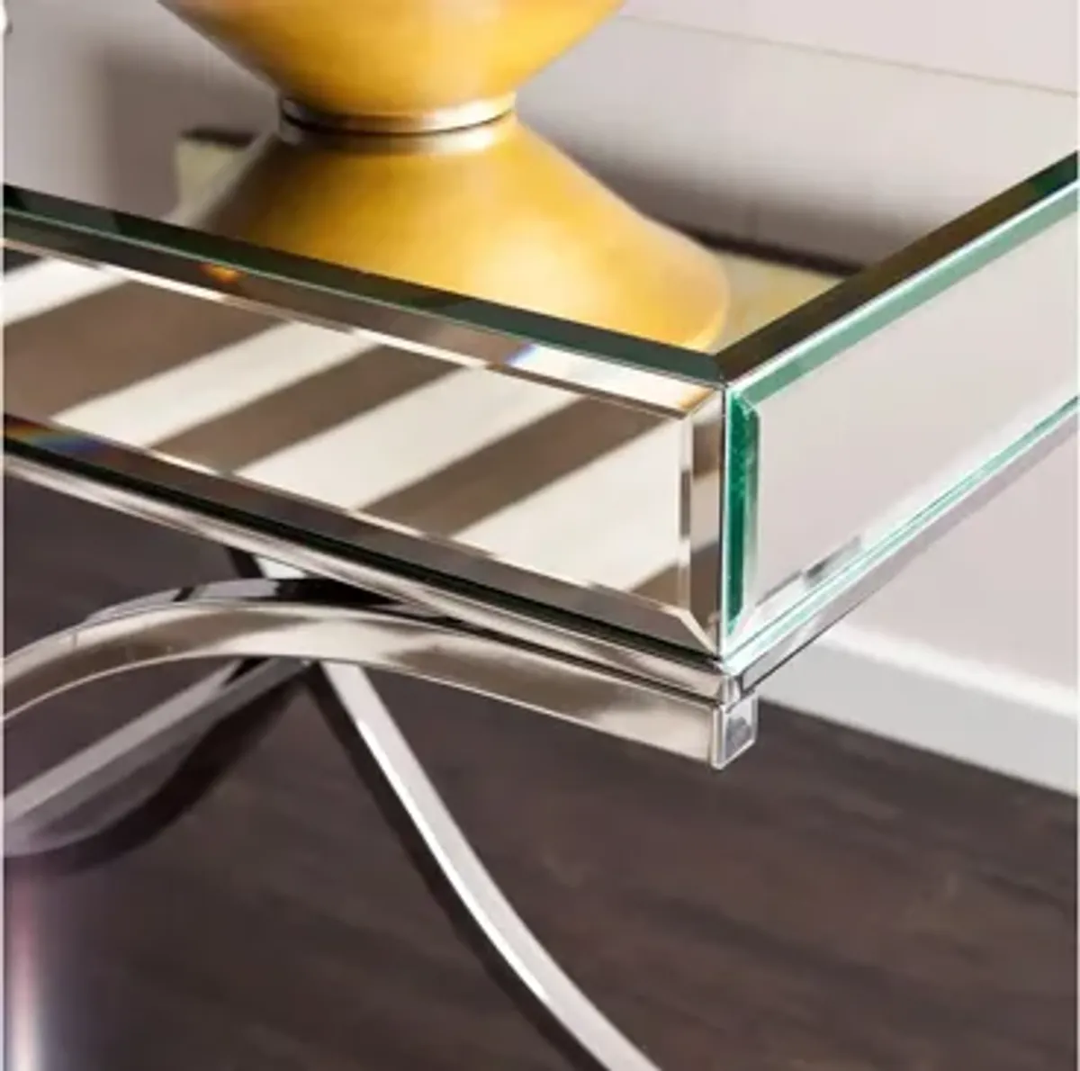 Farrell Chrome/Mirror Console Table