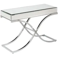 Farrell Chrome/Mirror Console Table in Silver by SEI Furniture