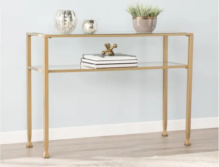 Bexley Metal/Glass Console Table in Gold by SEI Furniture