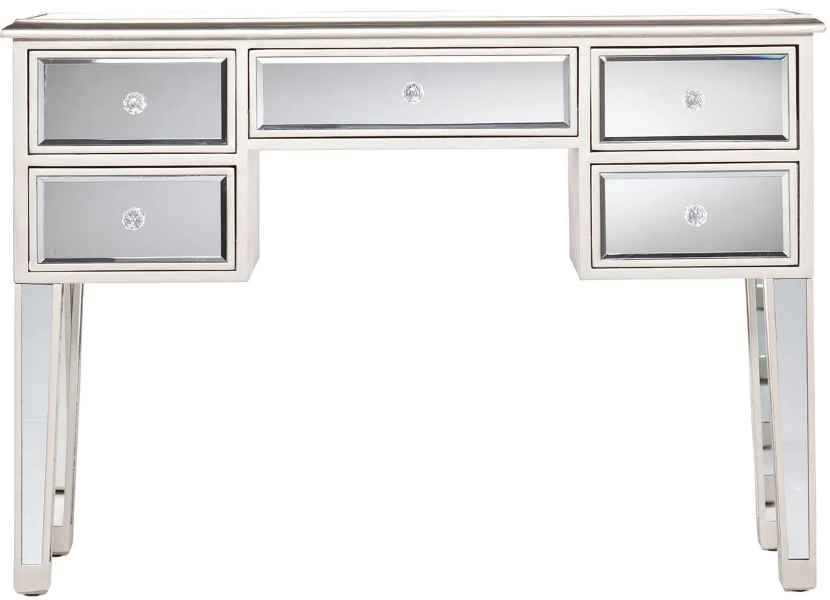 Halsey Mirrored Console Table in Silver by SEI Furniture